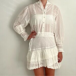 NWOT WOMANS EMBROIDERED WHITE DRESS